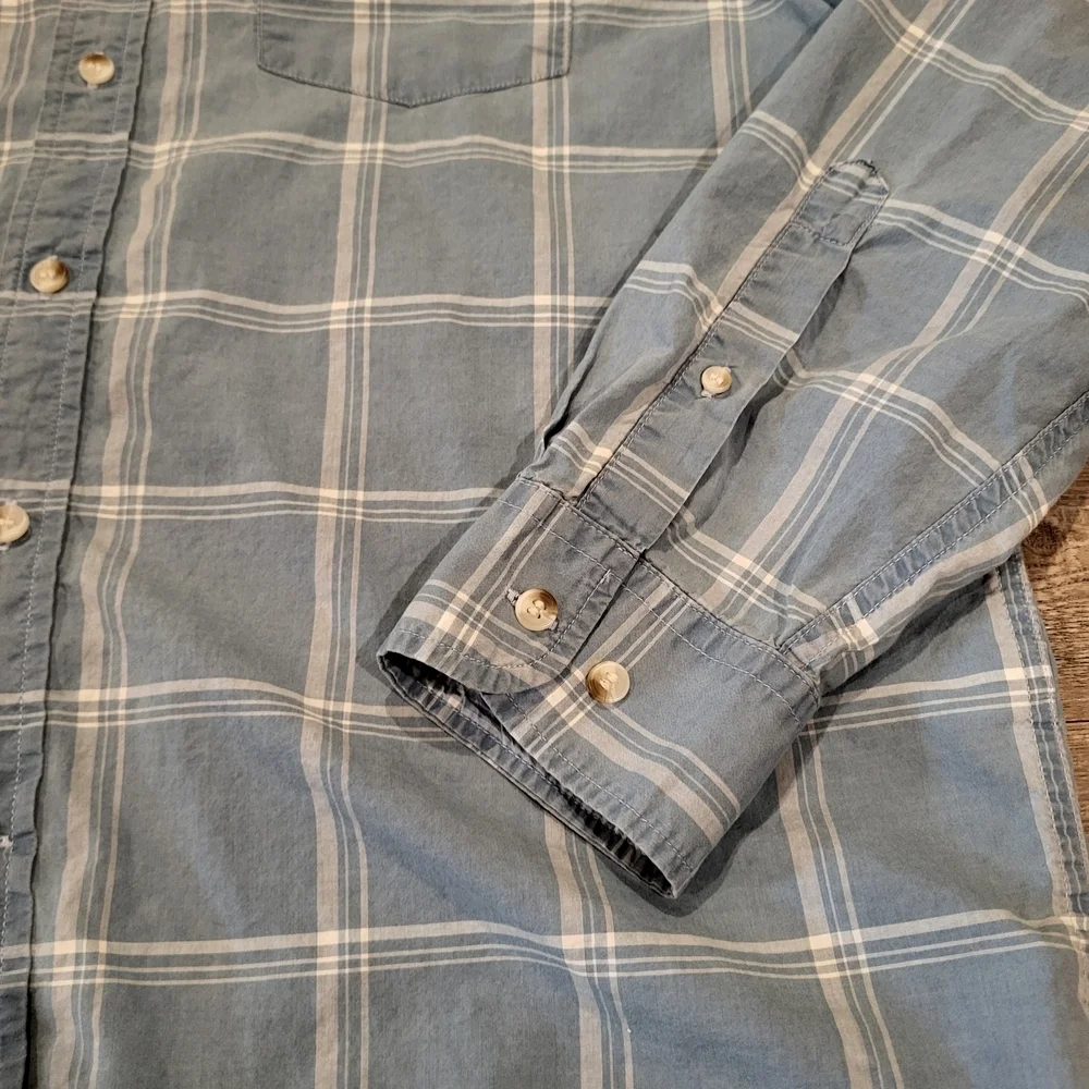 Banana Republic Slim Fit Untucked Button Up Shirt 100% Cotton Mens Size Large